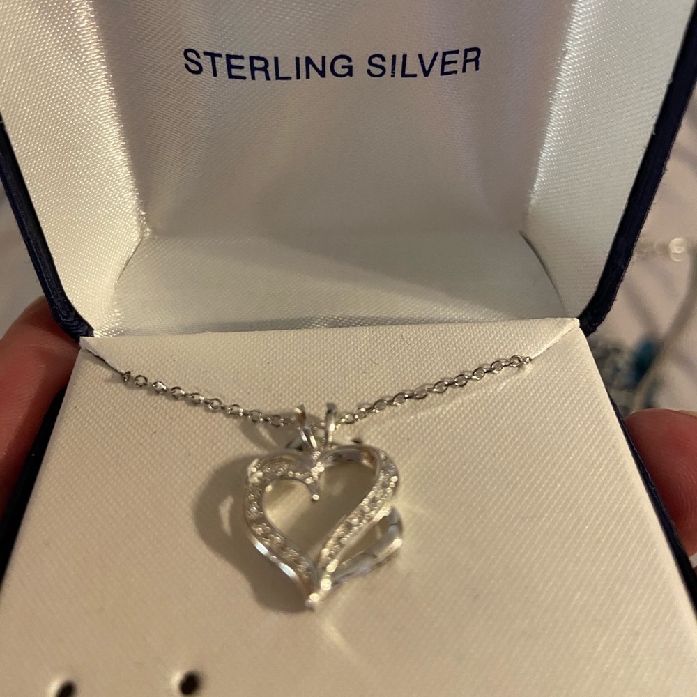 Sterling silver heart necklace new in box